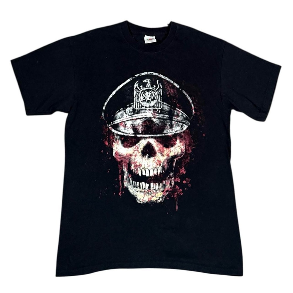 Vintage Slayer 2008 Europe Concert Tour Skeleton Militia Band T Shirt